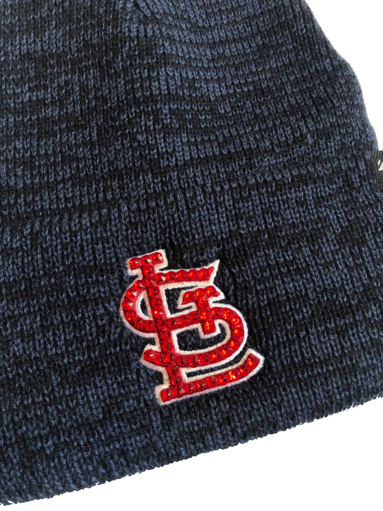 Blinged Red St. Louis Cardinals STL Baseball Hat Hand 